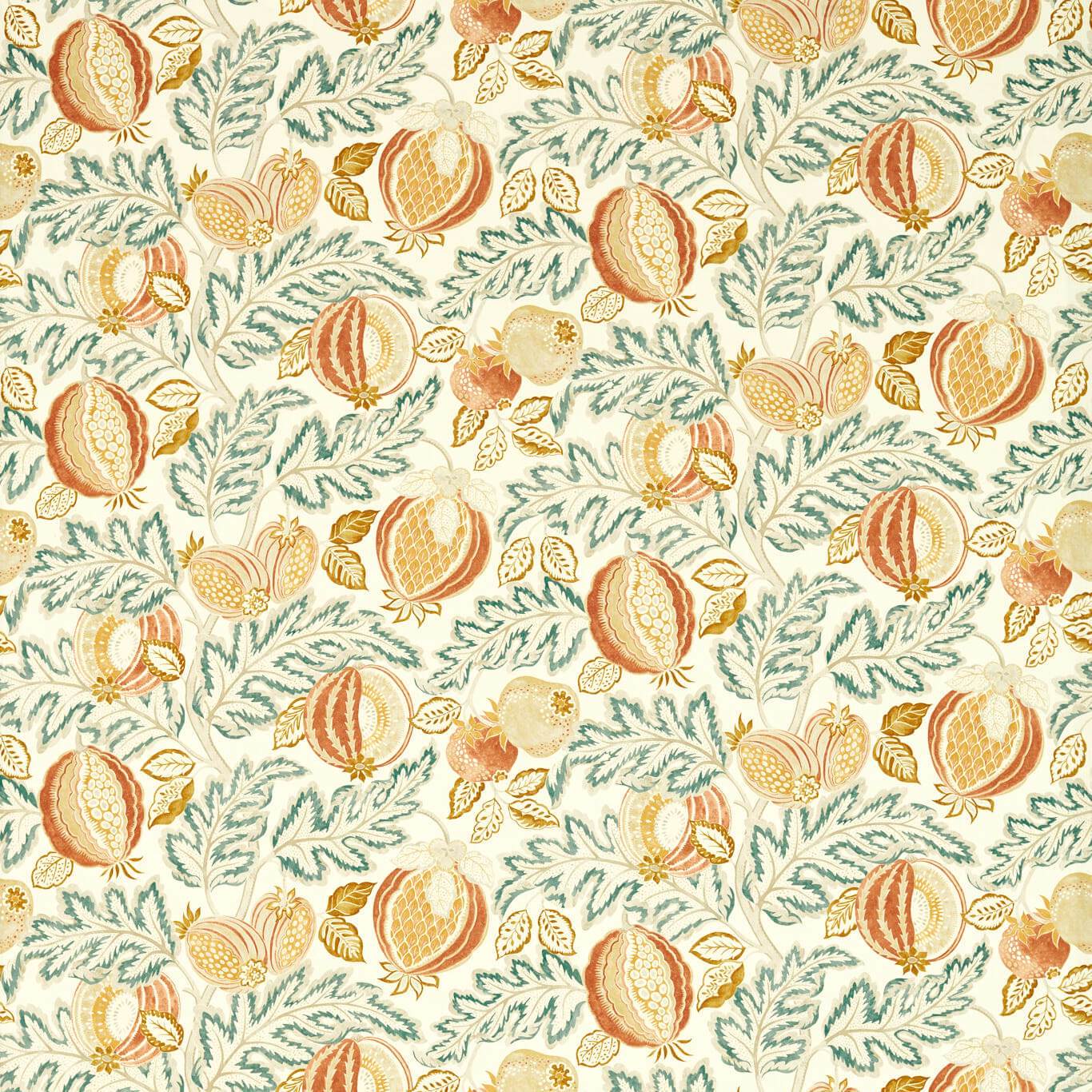 SANDERSON Cantaloupe Fabric Leaves , Trees Sandstone,Agave - DSAN227197