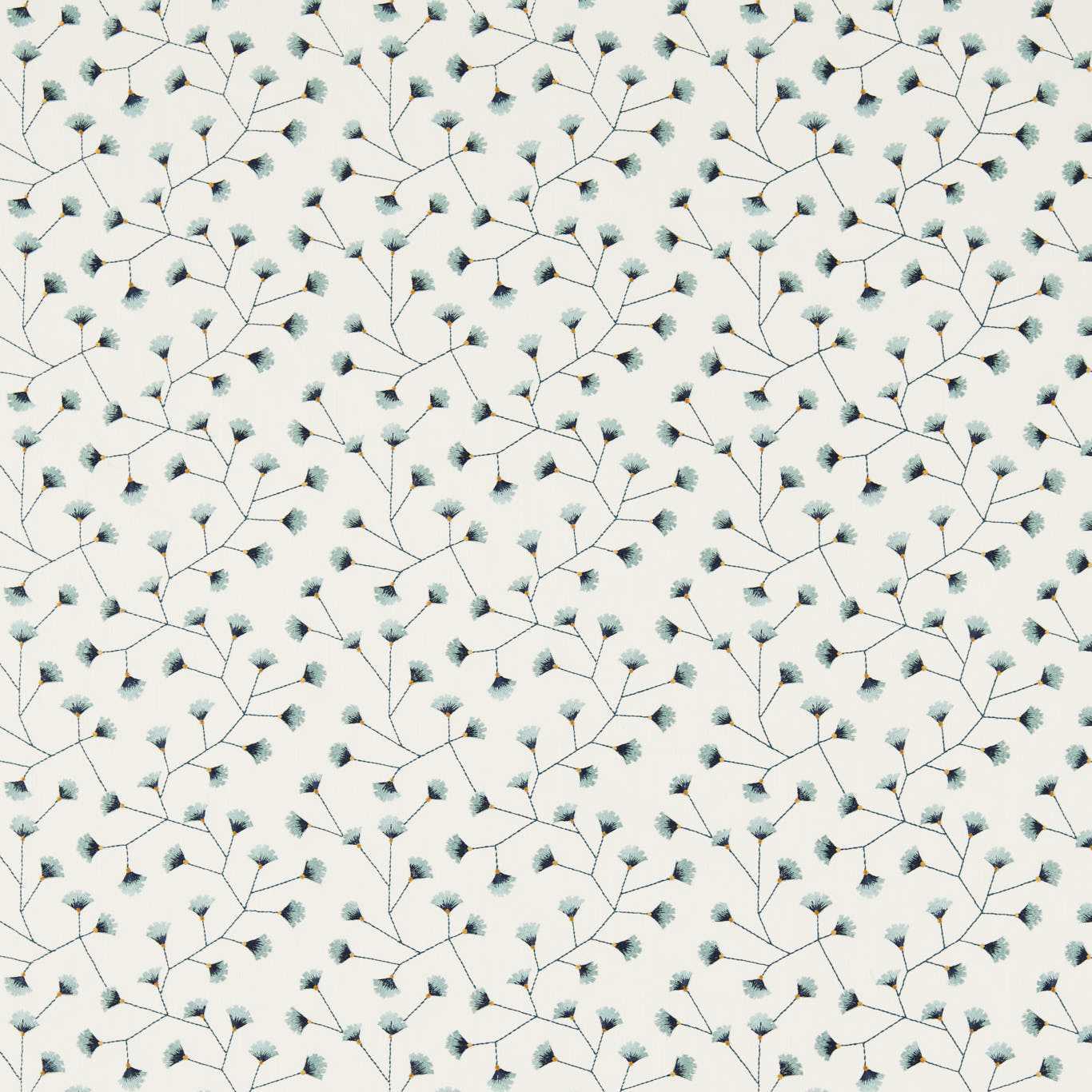 SANDERSON Gingko Trail Fabric Leaves , Trees Dijon - DSCA235883