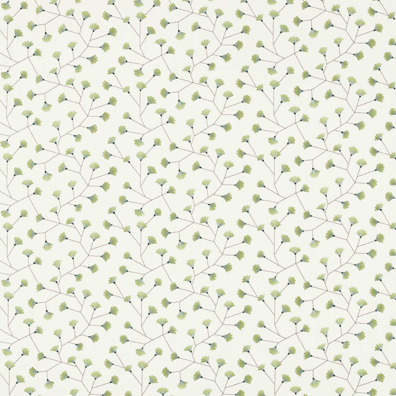 SANDERSON Gingko Trail Fabric Leaves , Trees Winter Rocket - DSCA235886