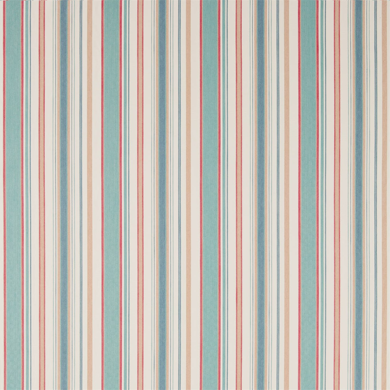 SANDERSON Dobby Stripe Fabric Stripes Brick - DSCA235896