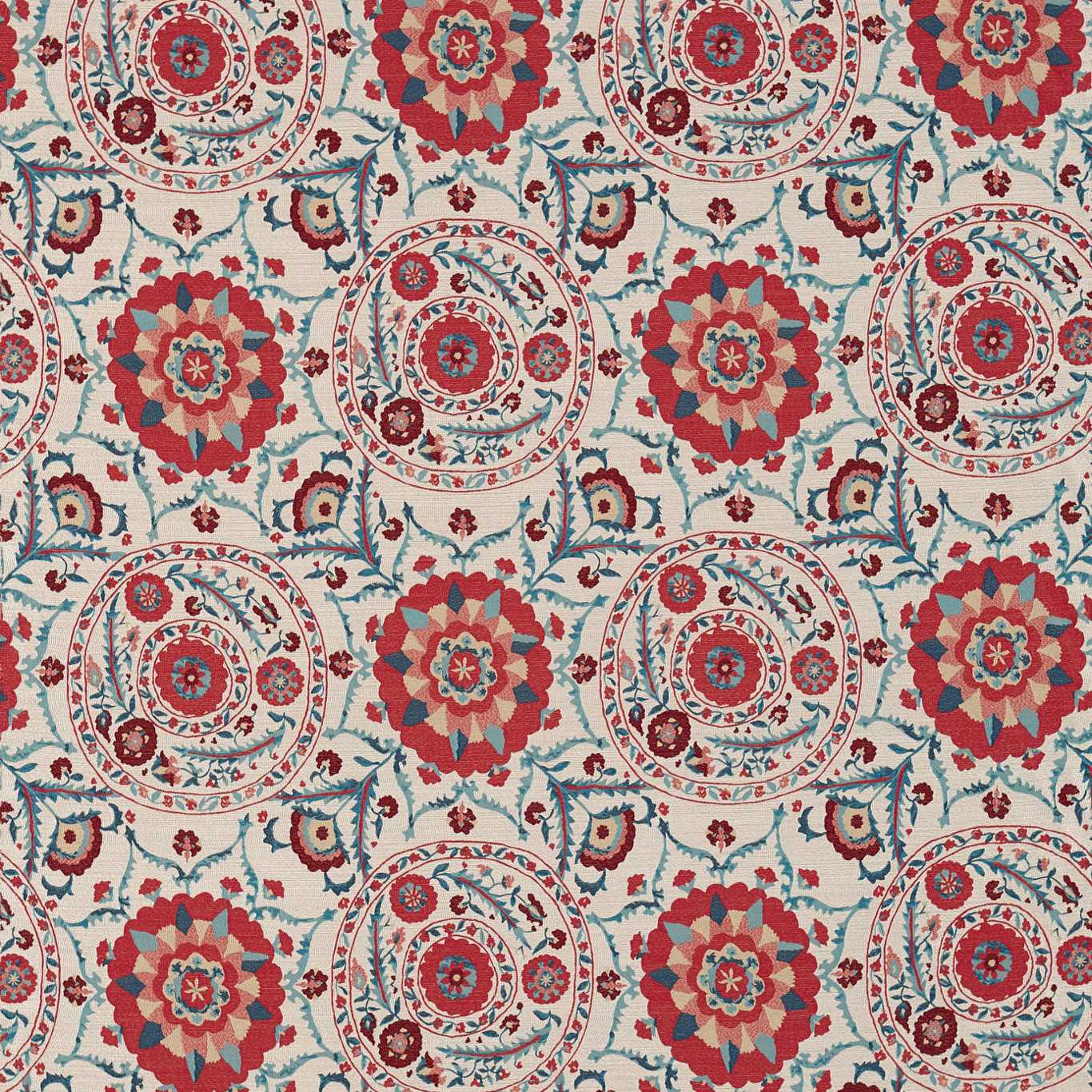 SANDERSON Anthos Fabric Plains , Textures Red,Indigo - DSHW235332