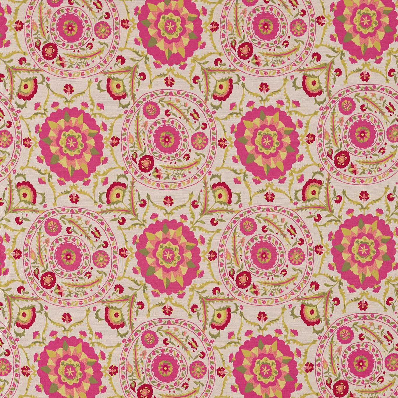SANDERSON Anthos Fabric Plains , Textures Cerise,Lime - DSHW235333