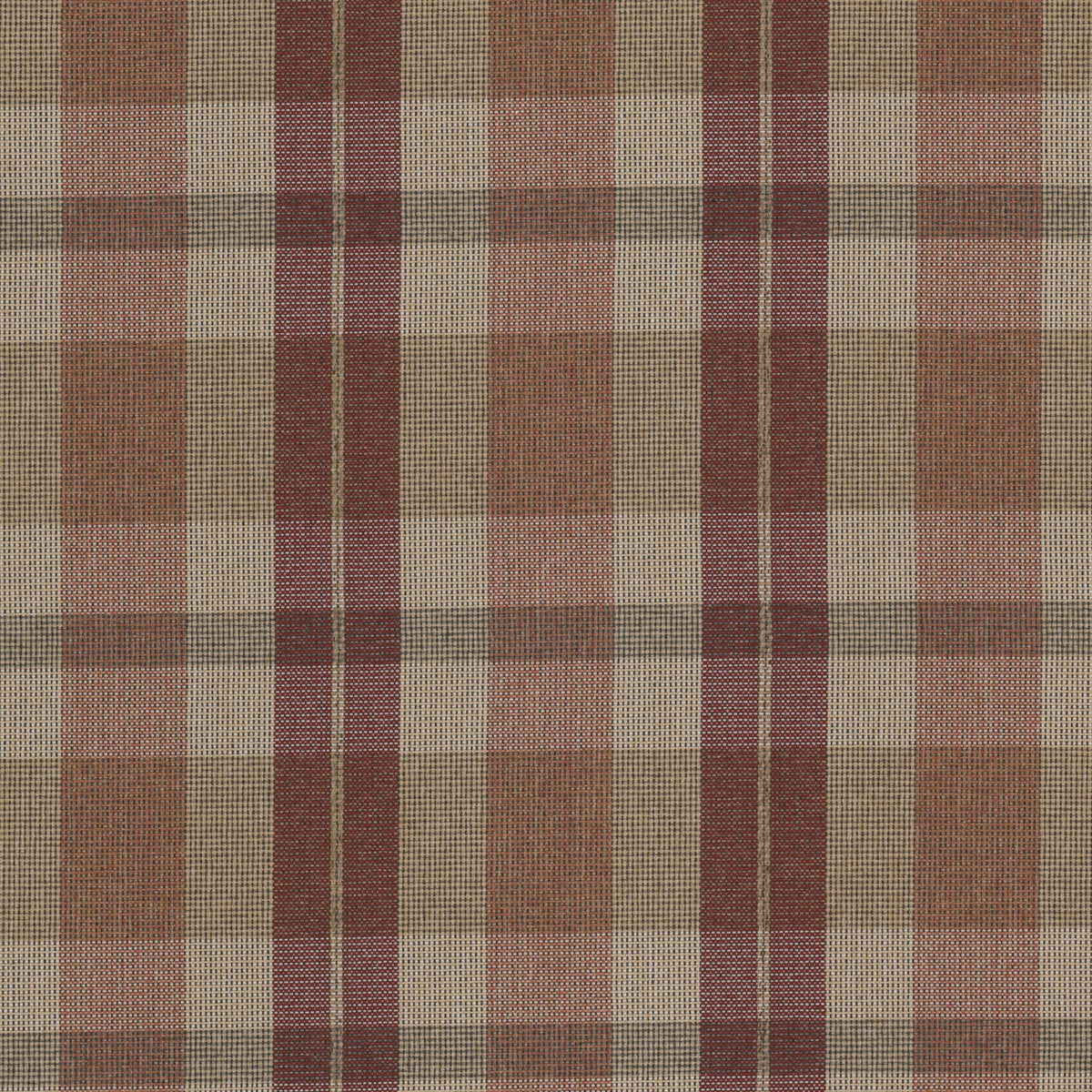 STOUT TEXTILES UPHOLSTERY,WOVENS TRADITIONAL, PLAID/CHECK BRICK - DULC-1