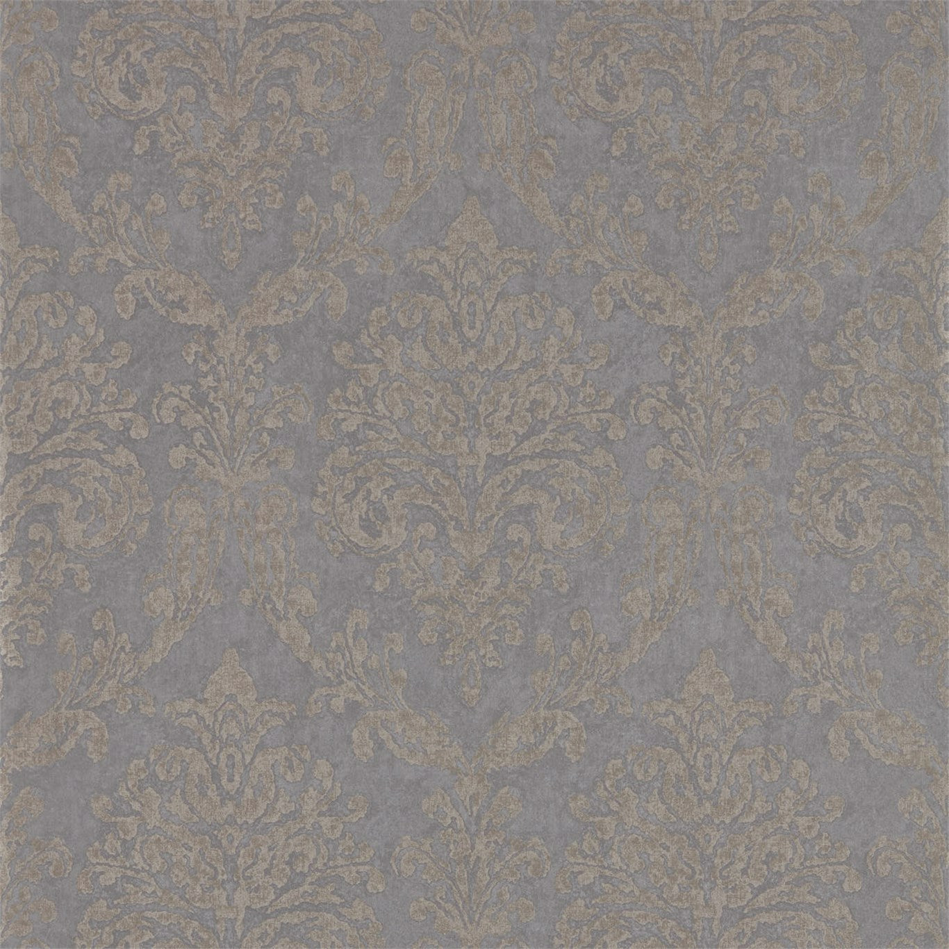 SANDERSON Riverside Damask Wallpaper Damasks Mole,Copper Gravure - Wide Width Printed Wallpaper - DWAP216290