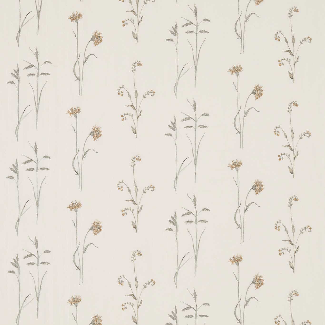 SANDERSON Meadow Grasses Fabric Leaves , Trees Sage,Honey - DWOW235605