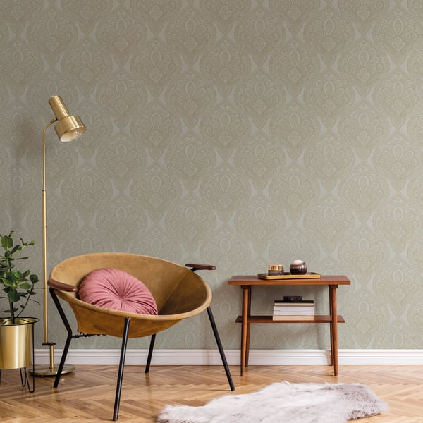 Galerie Wallcoverings Emporium Mehndi Damask Galerie Wallcoverings Gold - DWP0247-06