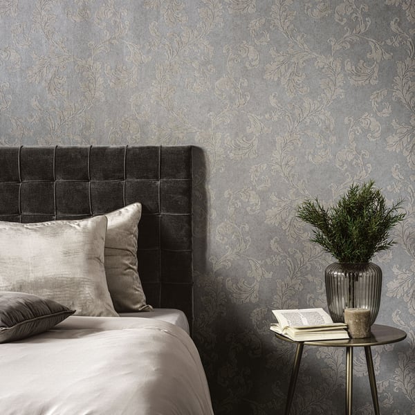 Galerie Wallcoverings Emporium Acanthus trail Galerie Wallcoverings Silver Grey - DWP0250-02