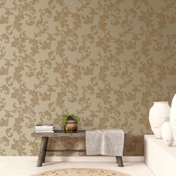 Galerie Wallcoverings Emporium Acanthus trail Galerie Wallcoverings Gold - DWP0250-07
