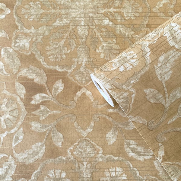 Galerie Wallcoverings Elegance Floral Stripe Galerie Wallcoverings Silver Grey - DWP0353-06