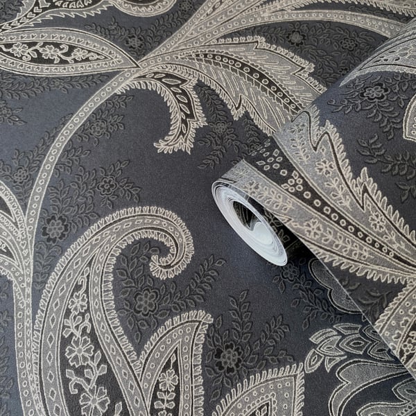 Galerie Wallcoverings Elegance Paisley Galerie Wallcoverings Silver Grey - DWP0355-05