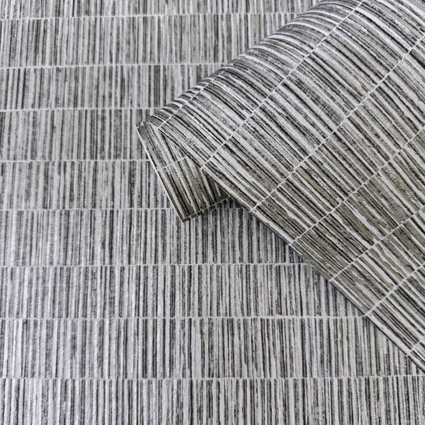Galerie Wallcoverings Zen Bamboo Screen Galerie Wallcoverings Silver, Grey - DWP0362-07