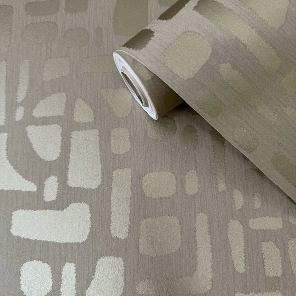 Galerie Wallcoverings Zen Chunky Geo Galerie Wallcoverings Gold - DWP0364-01