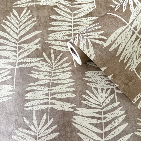 Galerie Wallcoverings Zen Tumbling Leaf Galerie Wallcoverings Bronze, Brown - DWP0365-02
