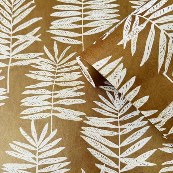 Galerie Wallcoverings Zen Tumbling Leaf Galerie Wallcoverings Gold - DWP0365-04