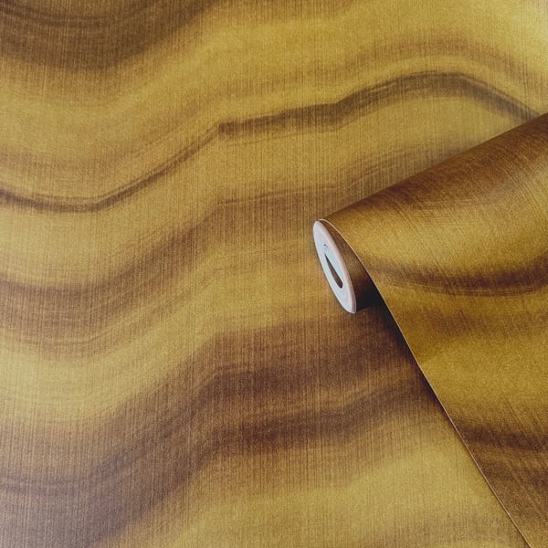 Galerie Wallcoverings Zen Cloudy Stripe Galerie Wallcoverings Gold - DWP0367-03