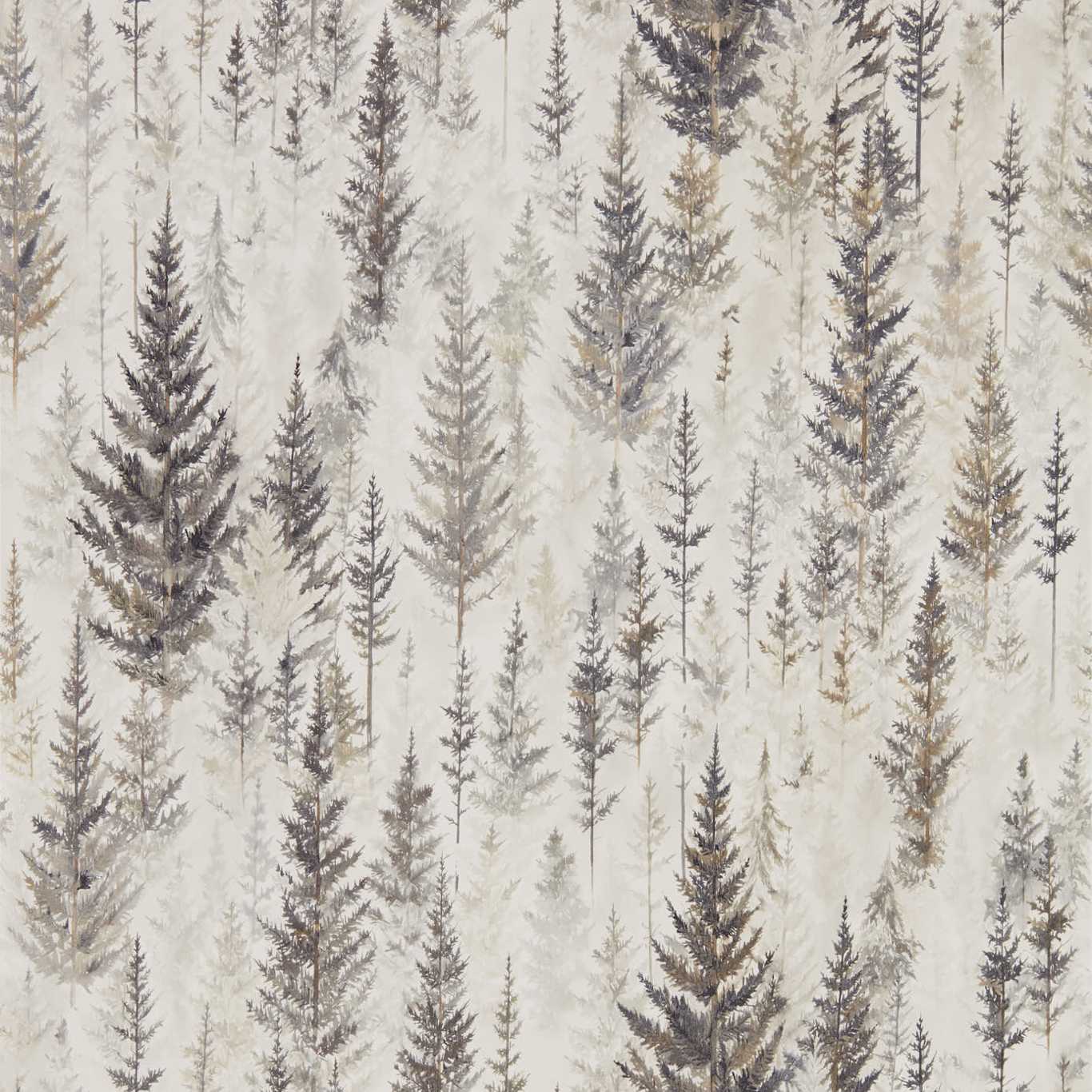 SANDERSON Juniper Pine Wallpaper Leaves , Trees Elder Bark Gravure - Wide Width Printed Wallpaper - DYSI216621