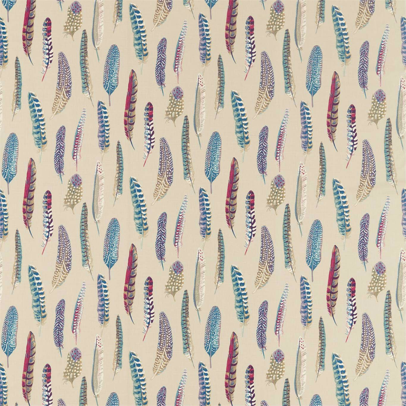 SANDERSON Lismore Fabric Feather Mulberry,Fig - DYSI226521