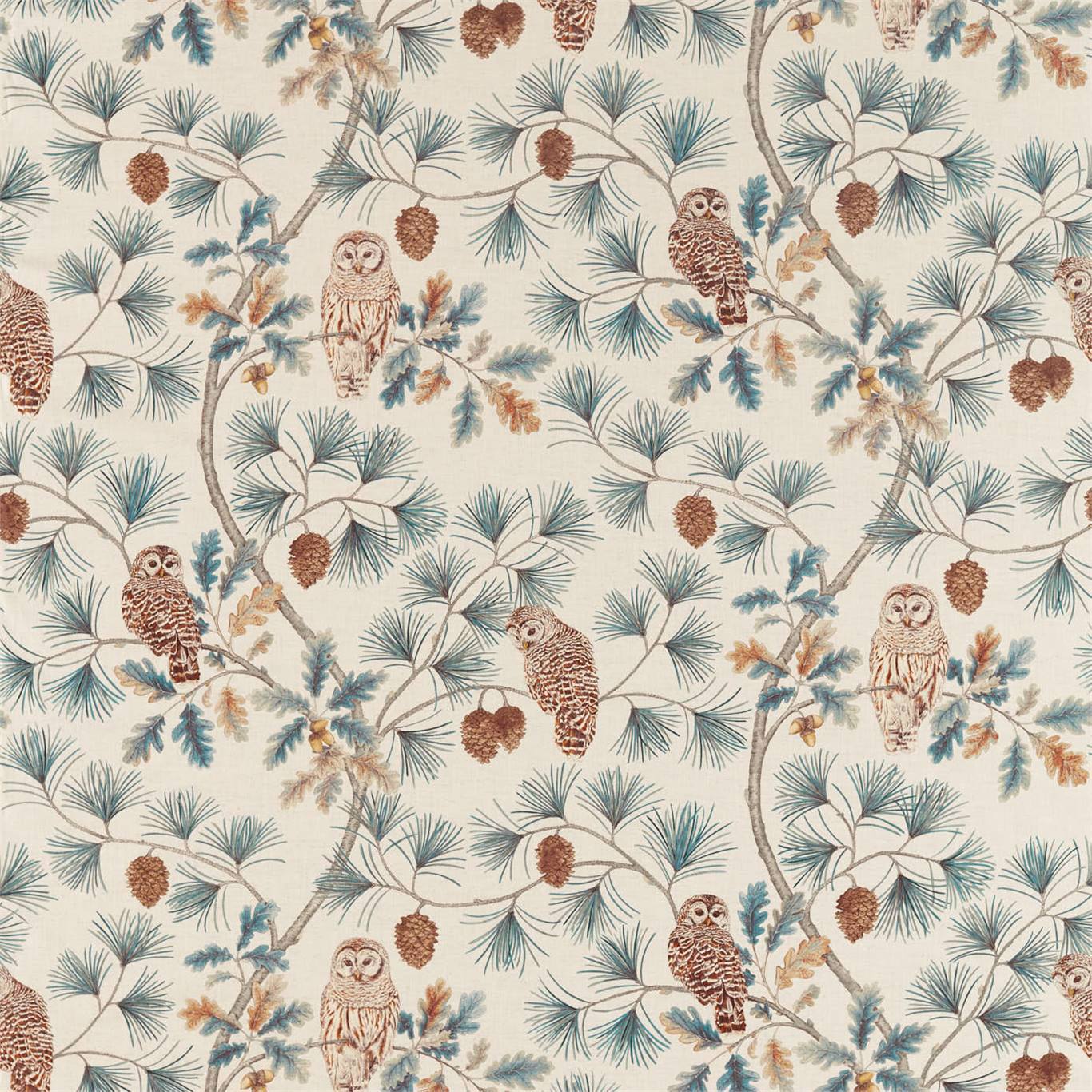 SANDERSON Owlswick Fabric Birds Teal - DYSI226524