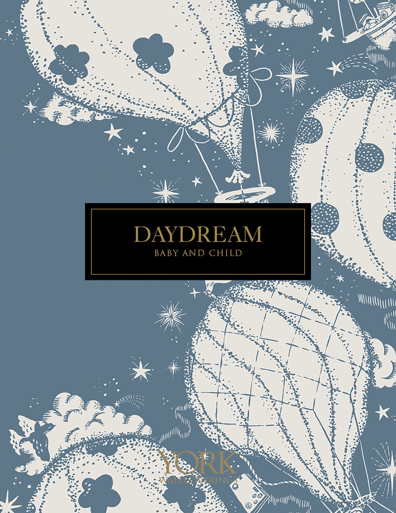 York Wallcoverings Daydream Havet Multi Wallpaper Whimsical Animals and Insects Blues - MB29015