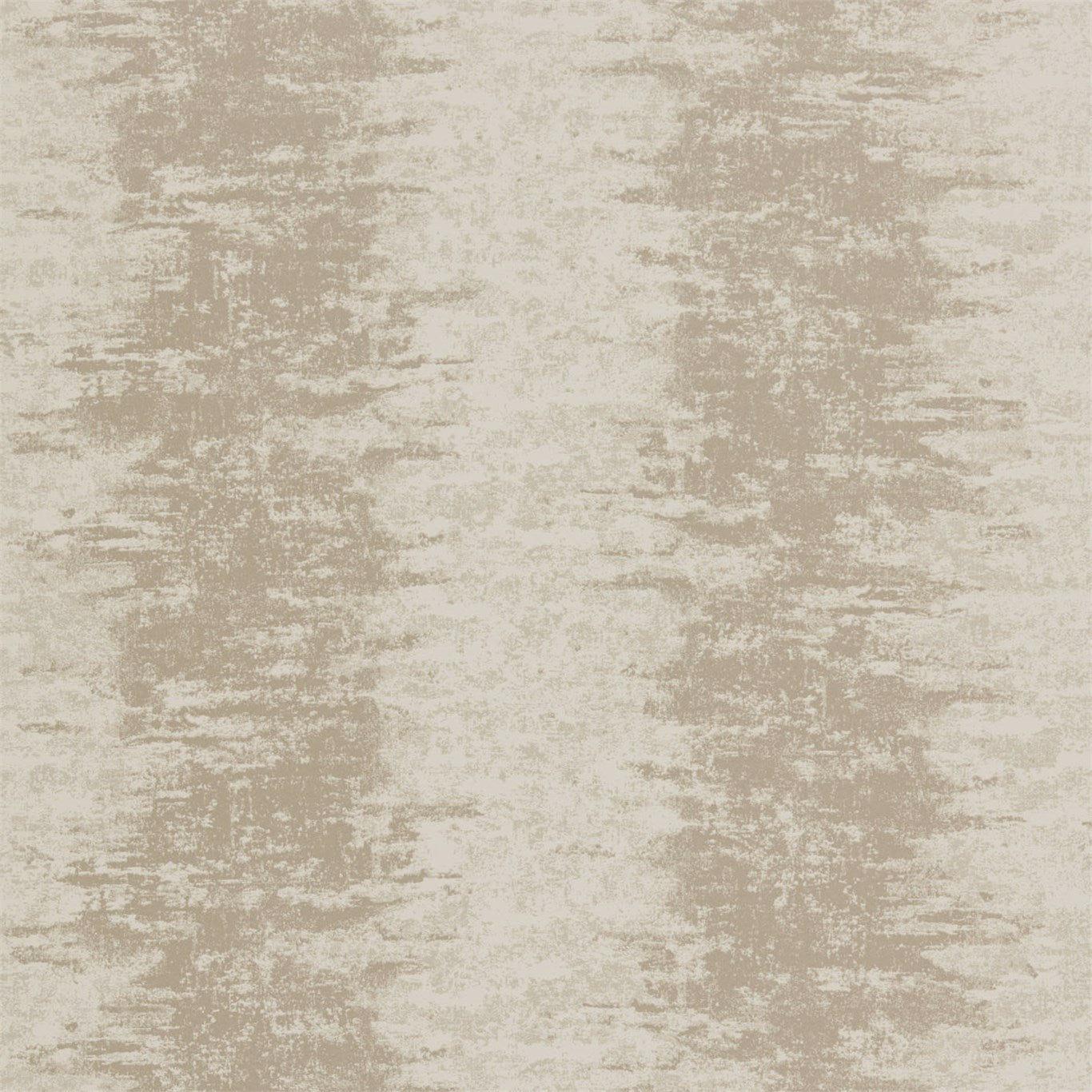 Beige and tan distressed wallpaper with painterly vertical stripe pattern.