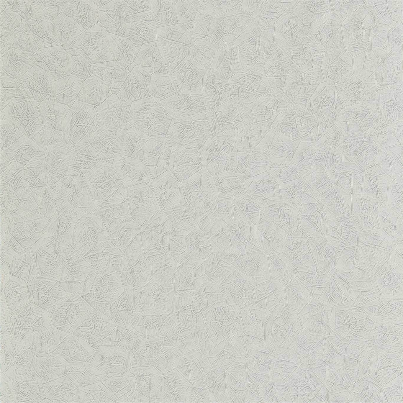 Light beige-gray textured wallpaper with a subtle abstract leaf pattern and soft neutral finish.