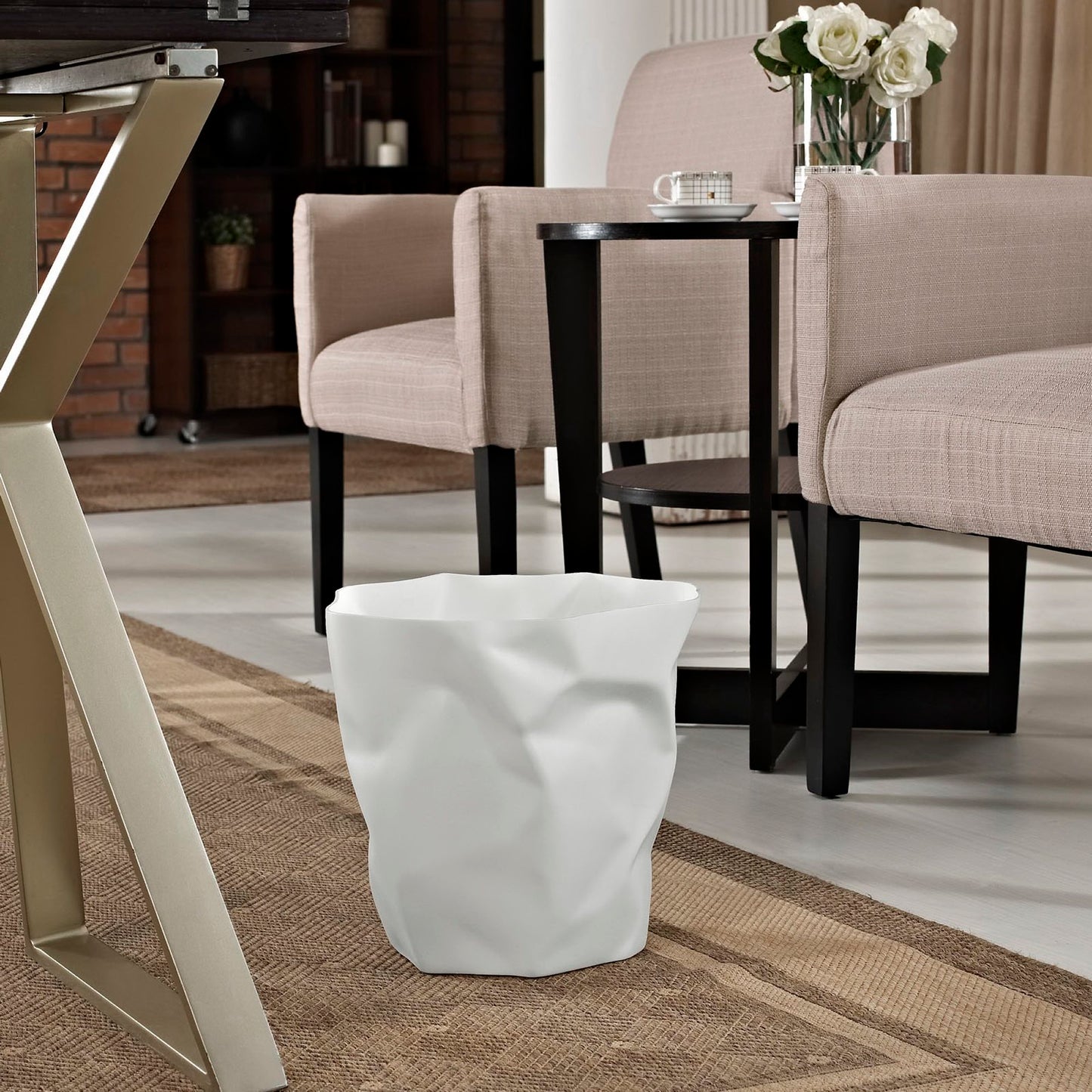 Modway - Lava Trash Bin by Modway Living Room Decor White - EEI-1022-WHI