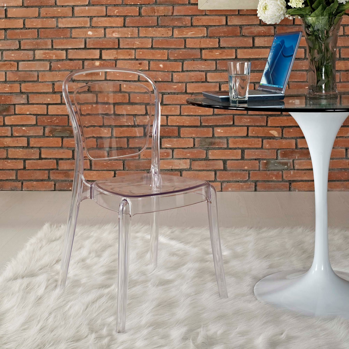 Modway - Entreat Dining Side Chair by Modway Bar and Dining Dining Chairs Clear - EEI-1070-CLR