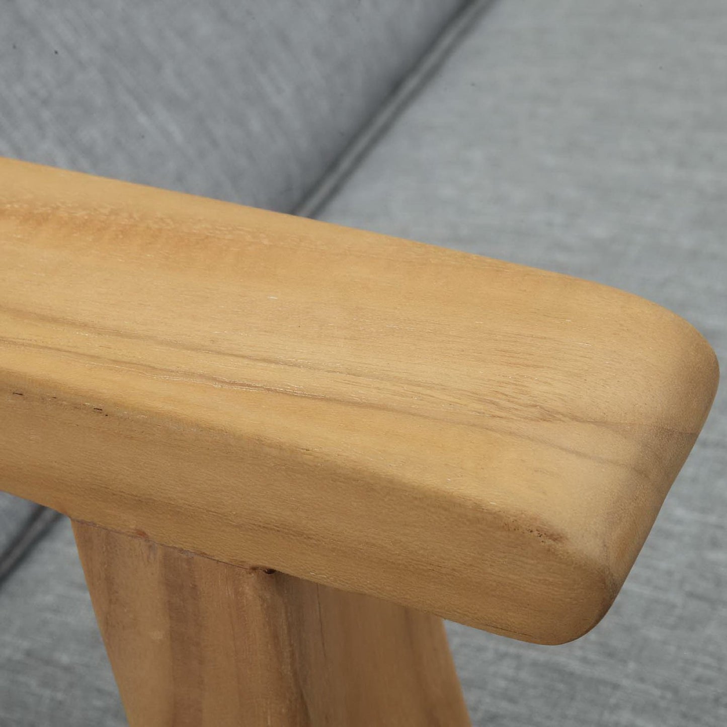 Modway - Marina Outdoor Patio Teak Single Chaise by Modway Outdoor Furniture Sofa Sectionals Gray - EEI-1151-NAT-GRY-SET