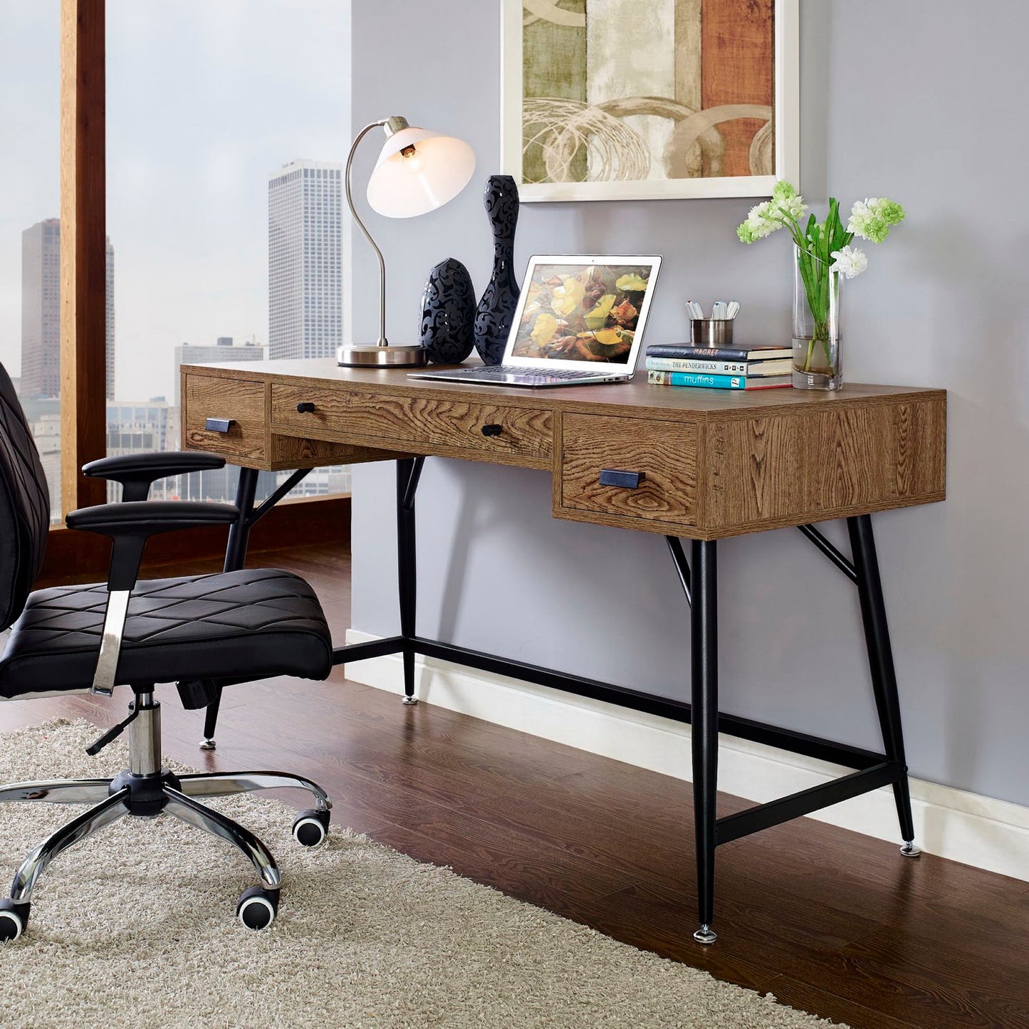 Modway Outlet Surplus Office Desk by Modway Office Furniture Furniture Walnut - EEI-1328-WAL-KIT