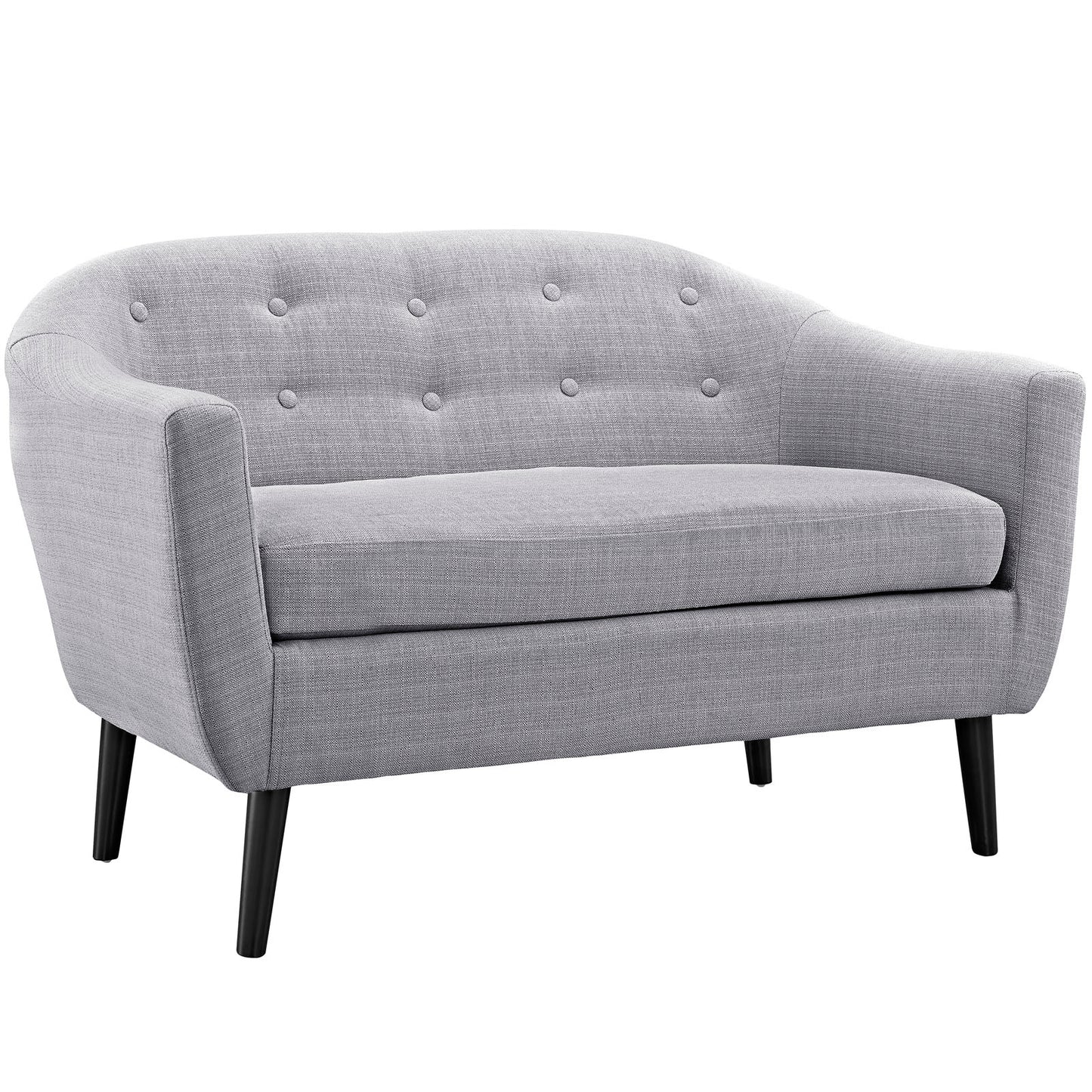Modway Outlet Wit Upholstered Fabric Loveseat by Modway Living Room Furniture Light Gray - EEI-1391-LGR