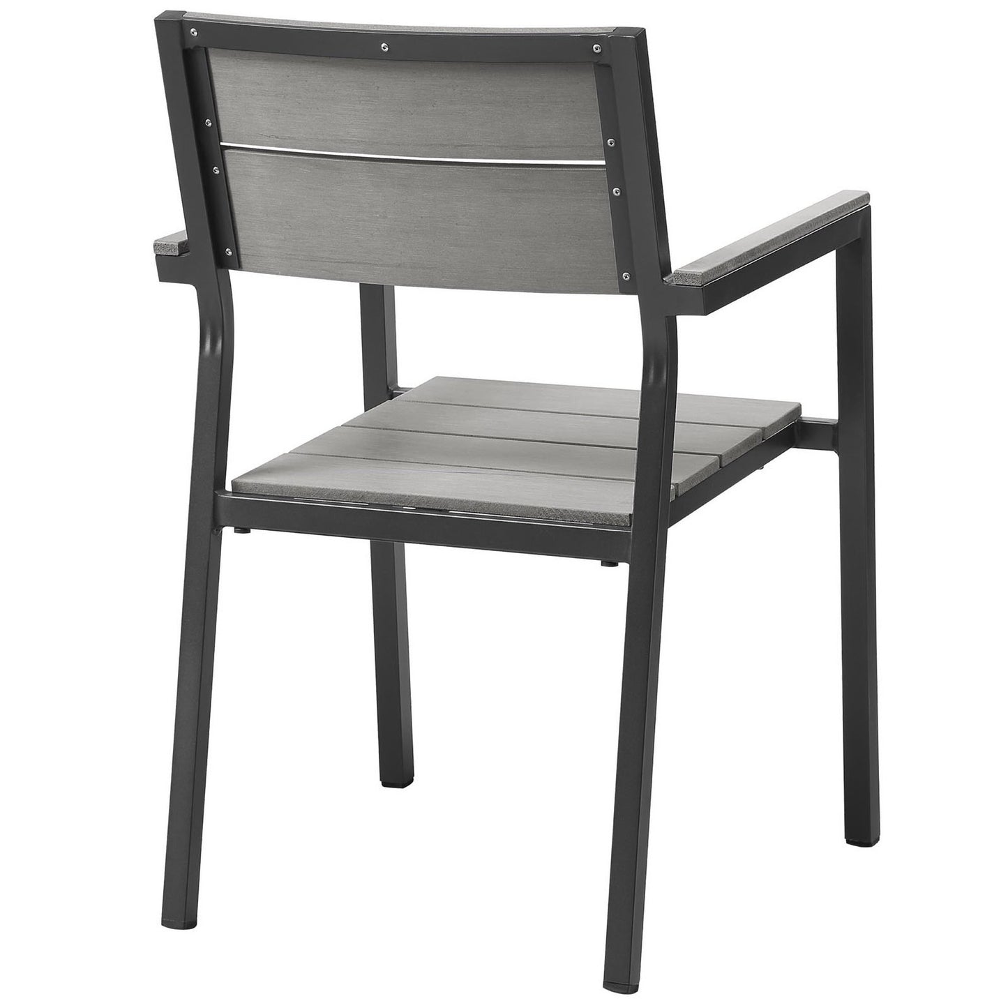 Modway Outlet Maine Dining Outdoor Patio Armchair by Modway Outdoor Furniture Furniture Brown Gray - EEI-1506-BRN-GRY