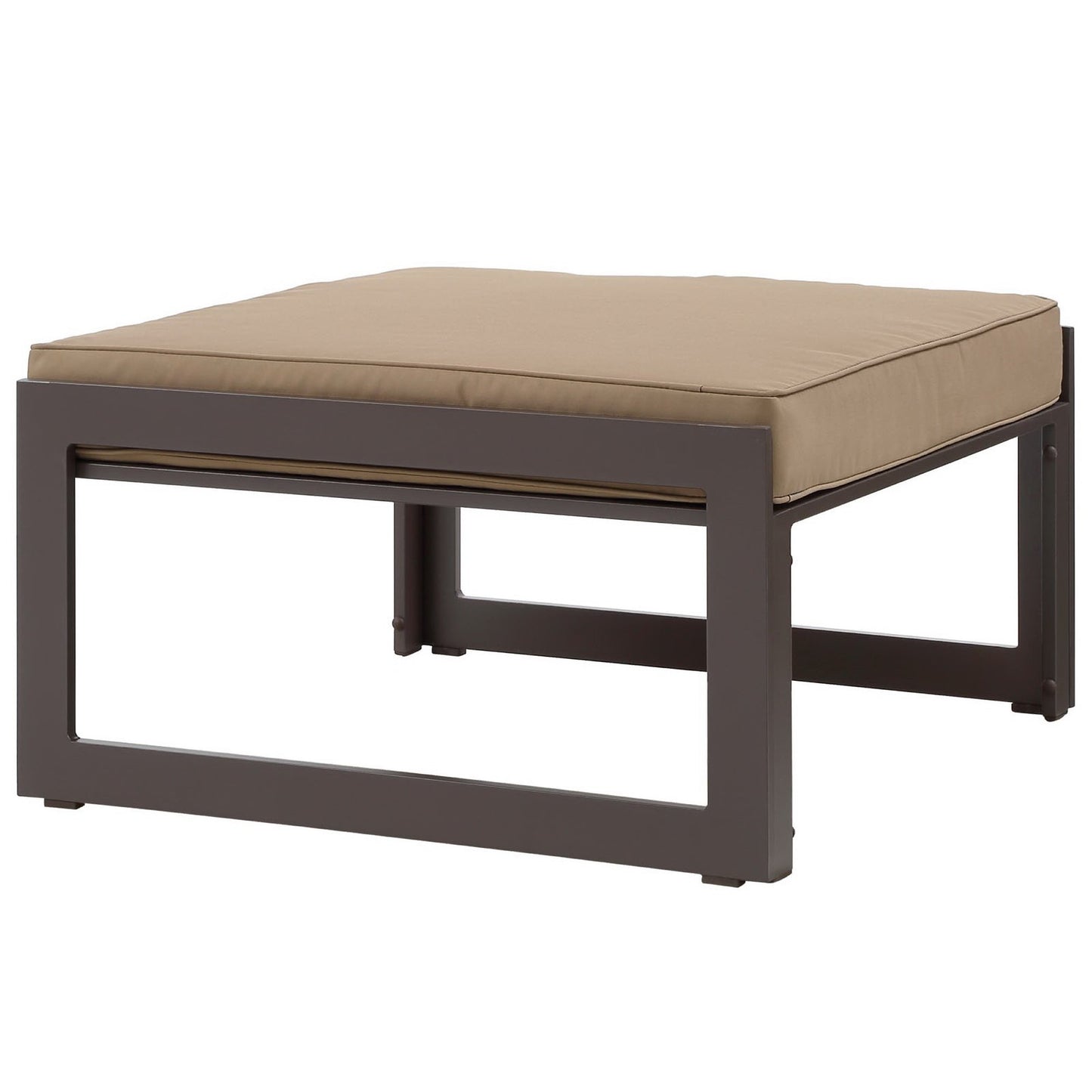 Modway Outlet Fortuna Outdoor Patio Ottoman by Modway Outdoor Furniture Furniture Brown Mocha - EEI-1521-BRN-MOC