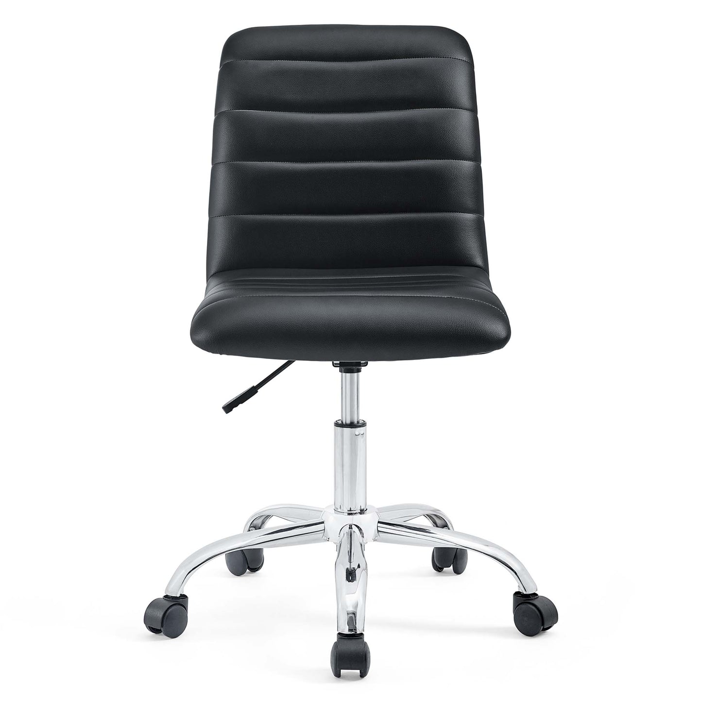 Modway - Ripple Armless Mid Back Vinyl Office Chair by Modway Office Furniture Office Chairs Black - EEI-1532-BLK