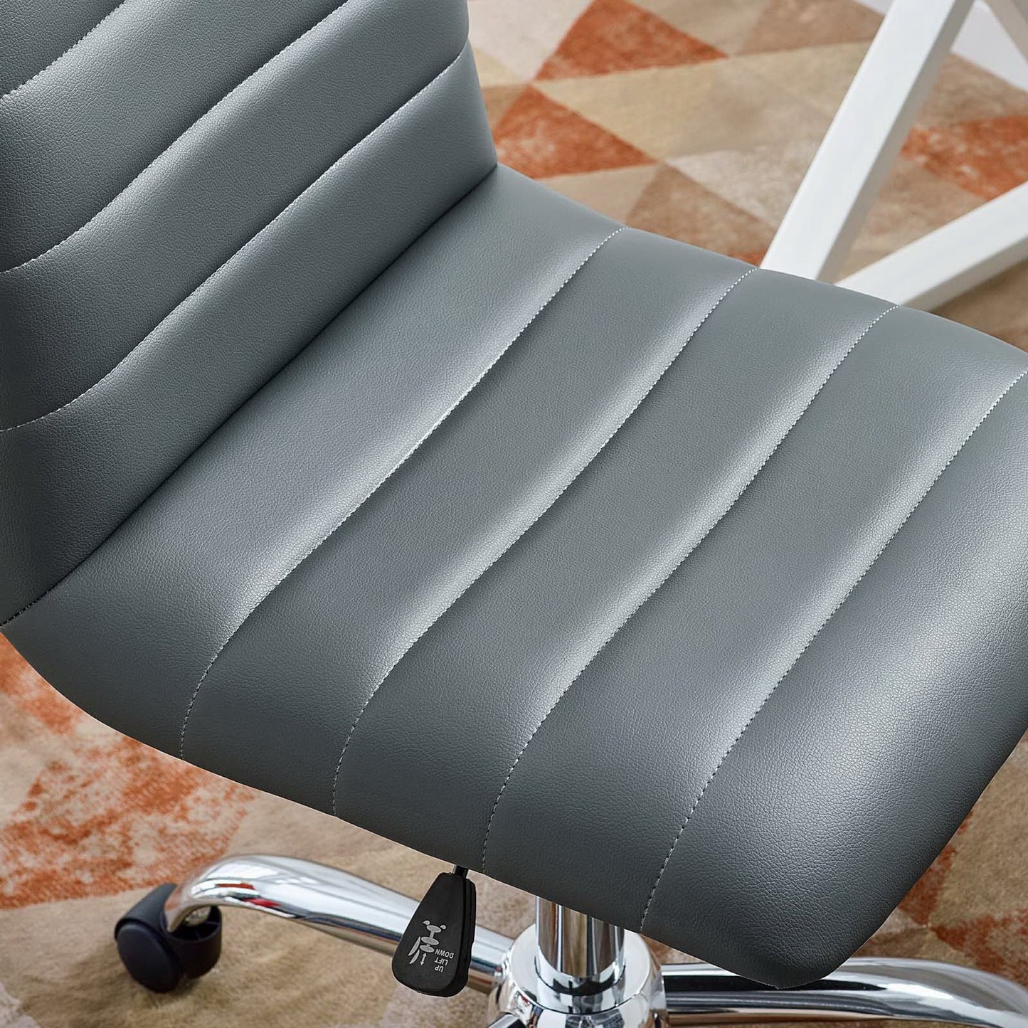 Modway - Ripple Armless Mid Back Vinyl Office Chair by Modway Office Furniture Office Chairs Gray - EEI-1532-GRY