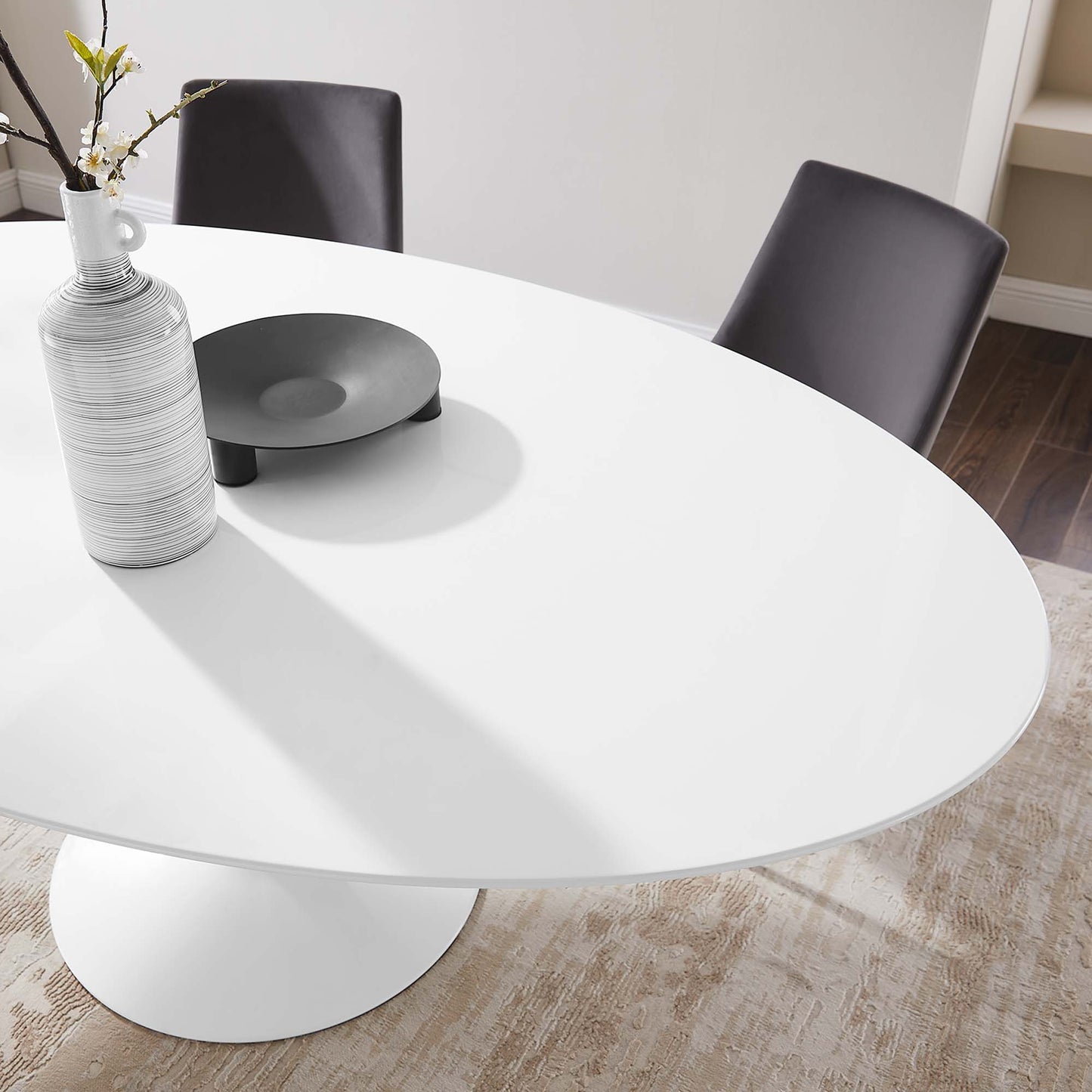 Modway - Lippa 78" Oval Wood Dining Table by Modway Bar and Dining Bar and Dining Tables White - EEI-1657-WHI