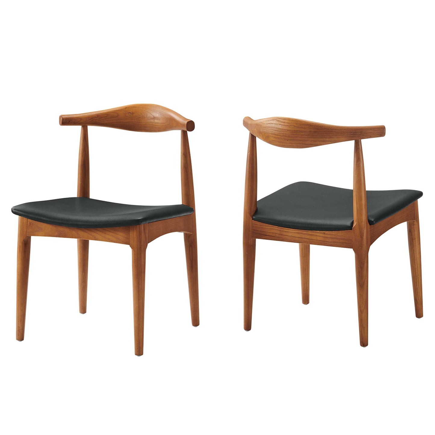 Modway - Tracy Wood Dining Chairs Set of 4 by Modway Bar and Dining Dining Chairs Black - EEI-1682-BLK