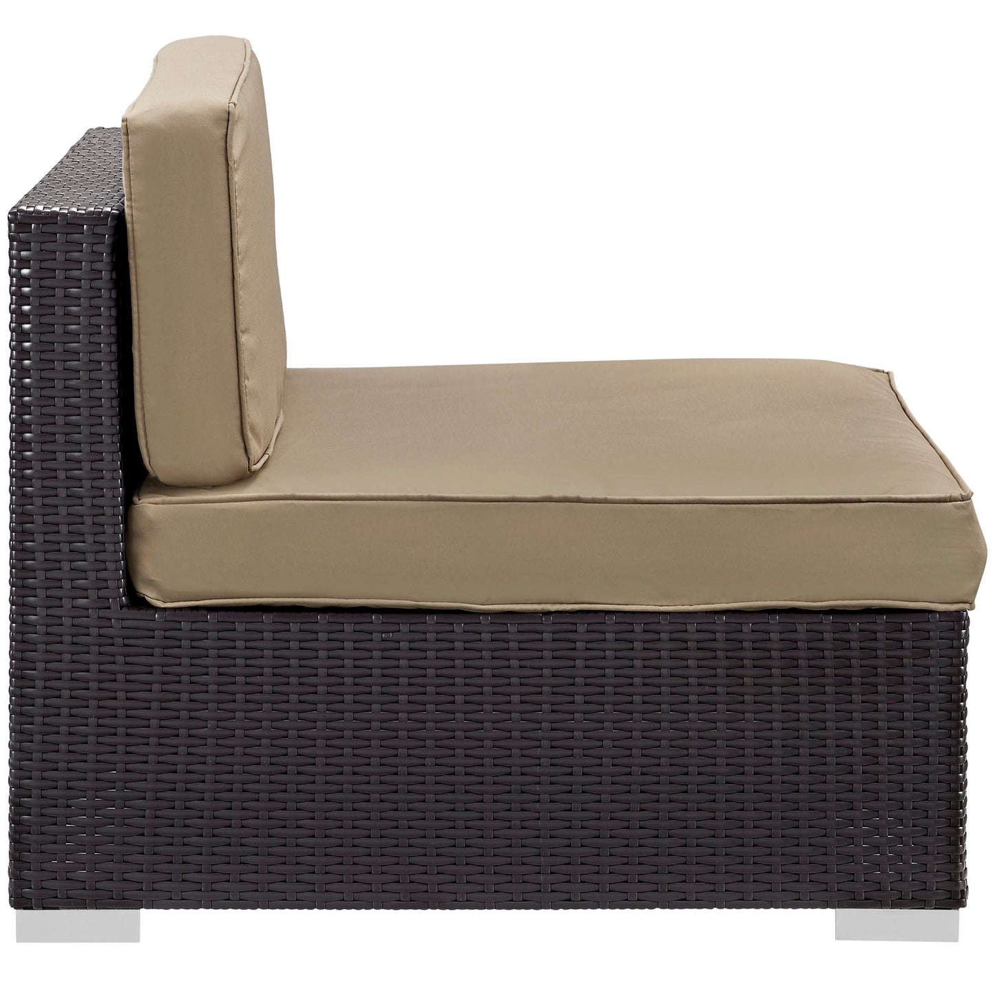 Modway Outlet Gather Corner and Middle Outdoor Patio Sectional Set by Modway Outdoor Furniture Furniture Espresso Mocha - EEI-1689-EXP-MOC