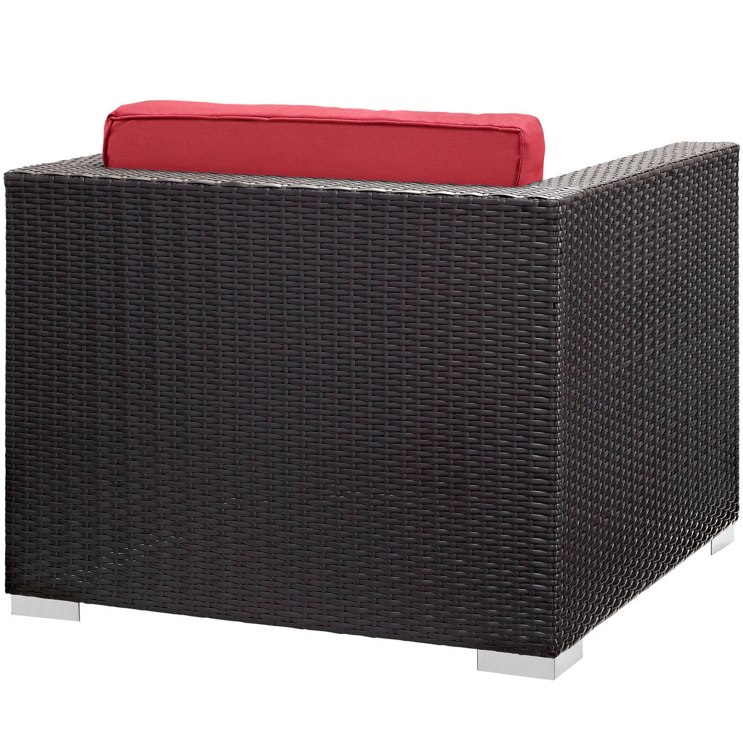 Modway Outlet Gather Outdoor Patio Armchair by Modway Outdoor Furniture Furniture Espresso Red - EEI-1690-EXP-RED