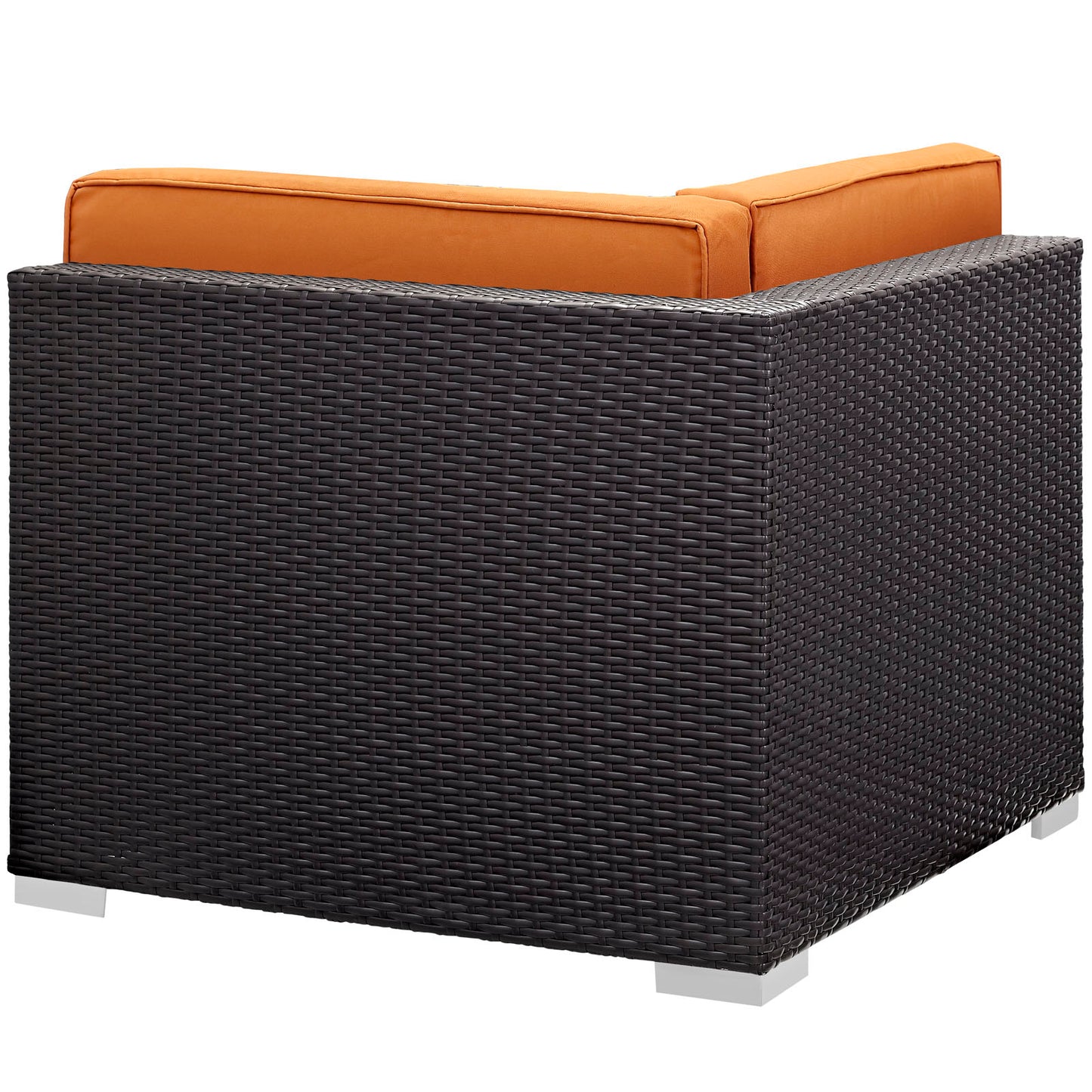 Modway Outlet Gather Outdoor Patio Corner Sectional Set of 2 by Modway Outdoor Furniture Furniture Espresso Orange - EEI-1691-EXP-ORA