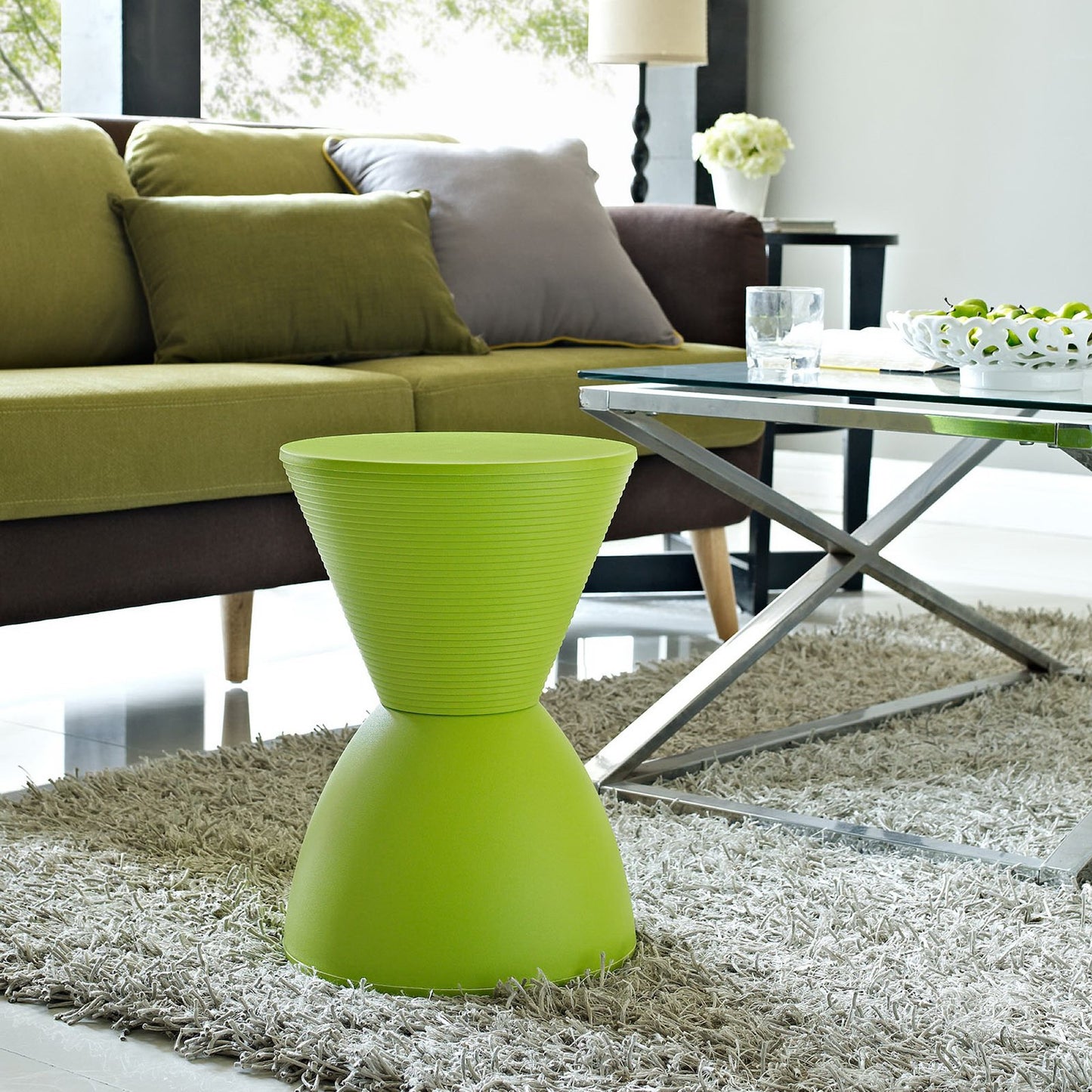 Green Haste backless stool.