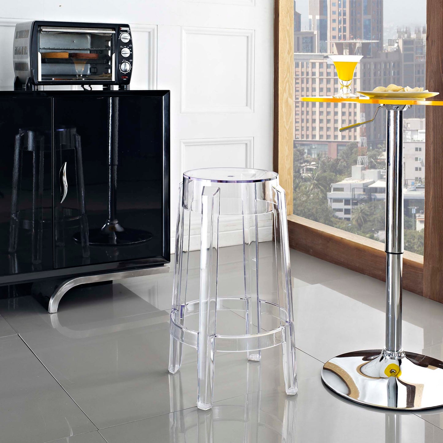 Modway - Casper Backless Counter Stool by Modway Bar and Dining Bar and Counter Stools Clear - EEI-171-CLR