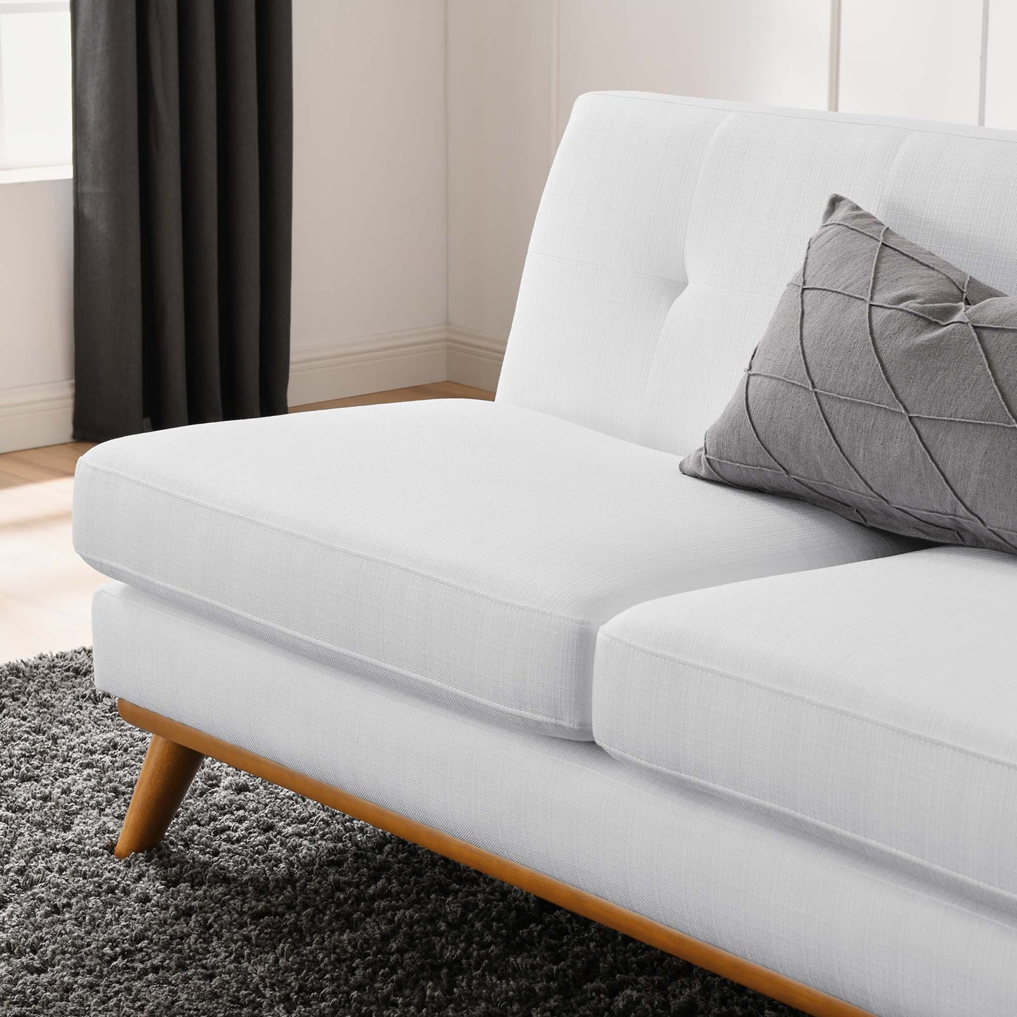 Modway Outlet Engage Right-Arm Upholstered Fabric Loveseat by Modway Living Room Furniture White - EEI-1792-WHI