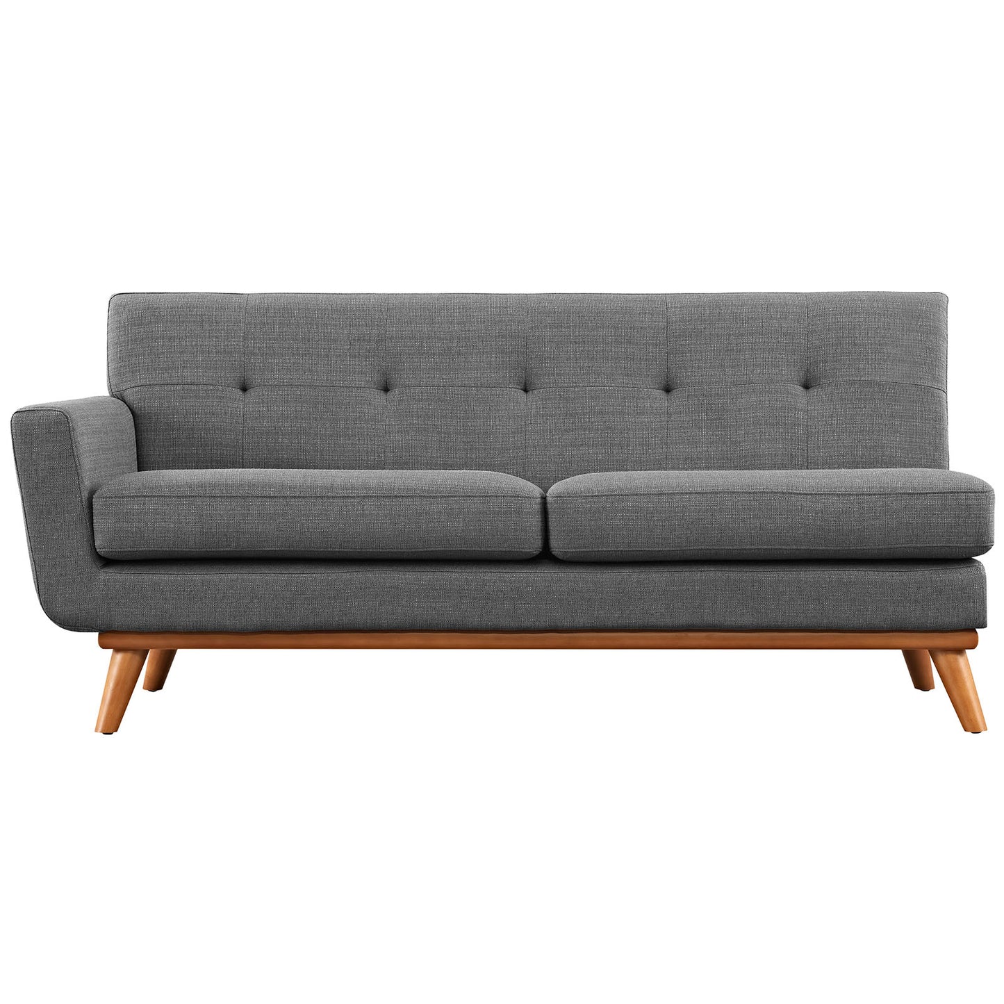 Modway Outlet Engage Left-Arm Upholstered Fabric Loveseat by Modway Living Room Furniture Gray - EEI-1795-DOR