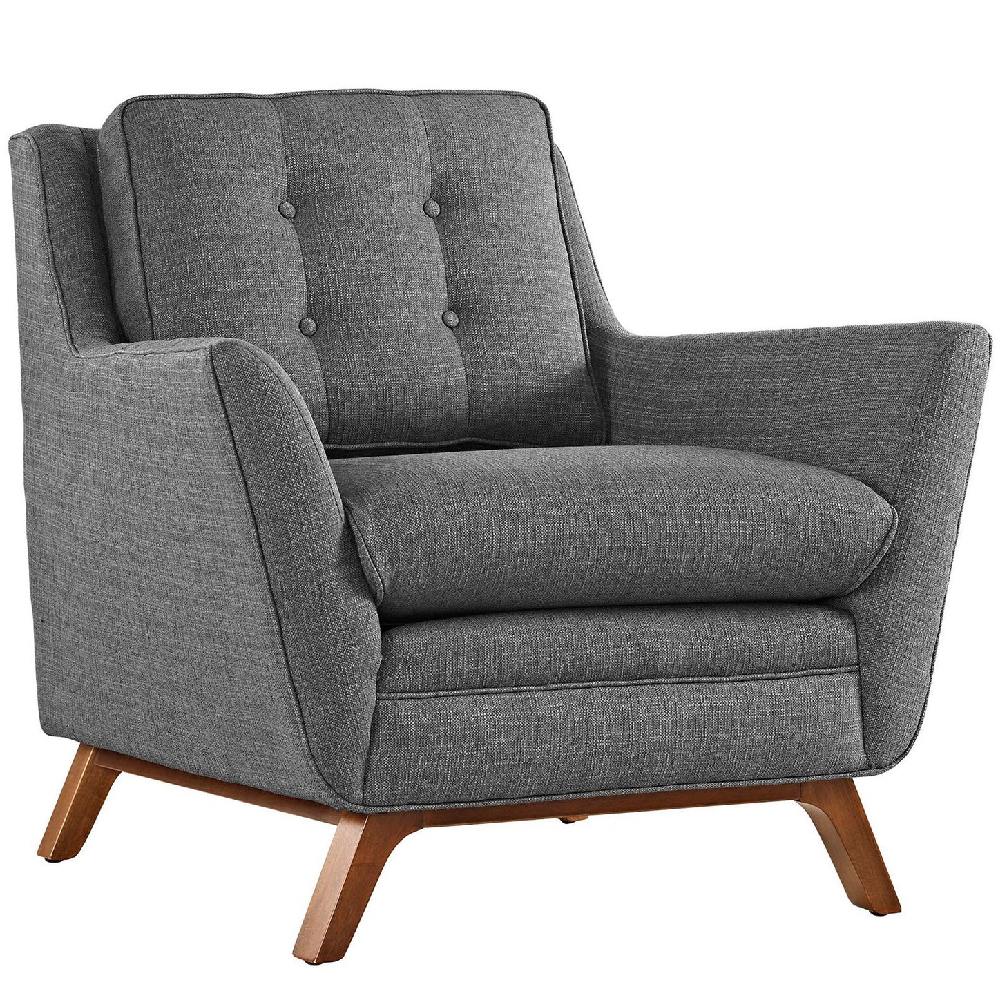 Modway Outlet Beguile Upholstered Fabric Armchair by Modway Living Room Furniture Gray - EEI-1798-DOR