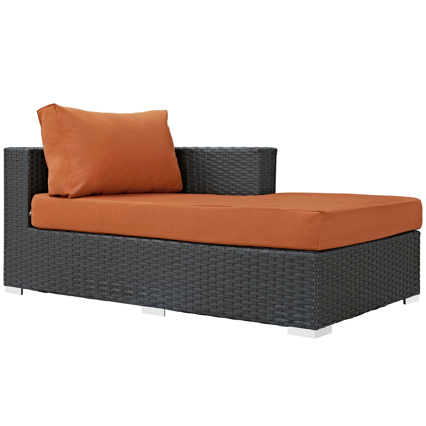 Modway Outlet Sojourn Outdoor Patio Fabric Sunbrella? Right Arm Chaise by Modway Outdoor Furniture Furniture Canvas Tuscan - EEI-1859-CHC-TUS