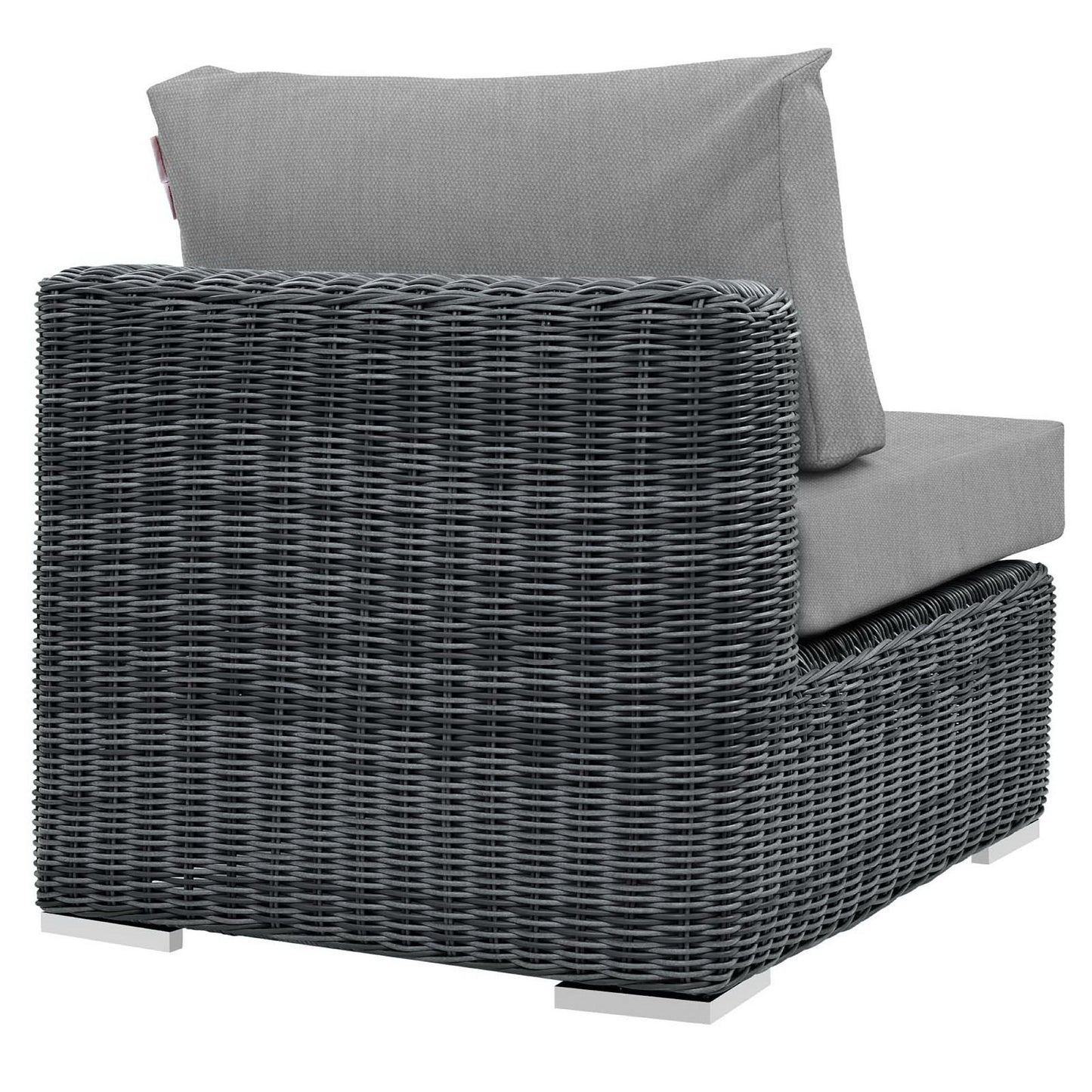 Modway Outlet Summon Outdoor Patio Sunbrella? Armless by Modway Outdoor Furniture Furniture Canvas Gray - EEI-1868-GRY-GRY