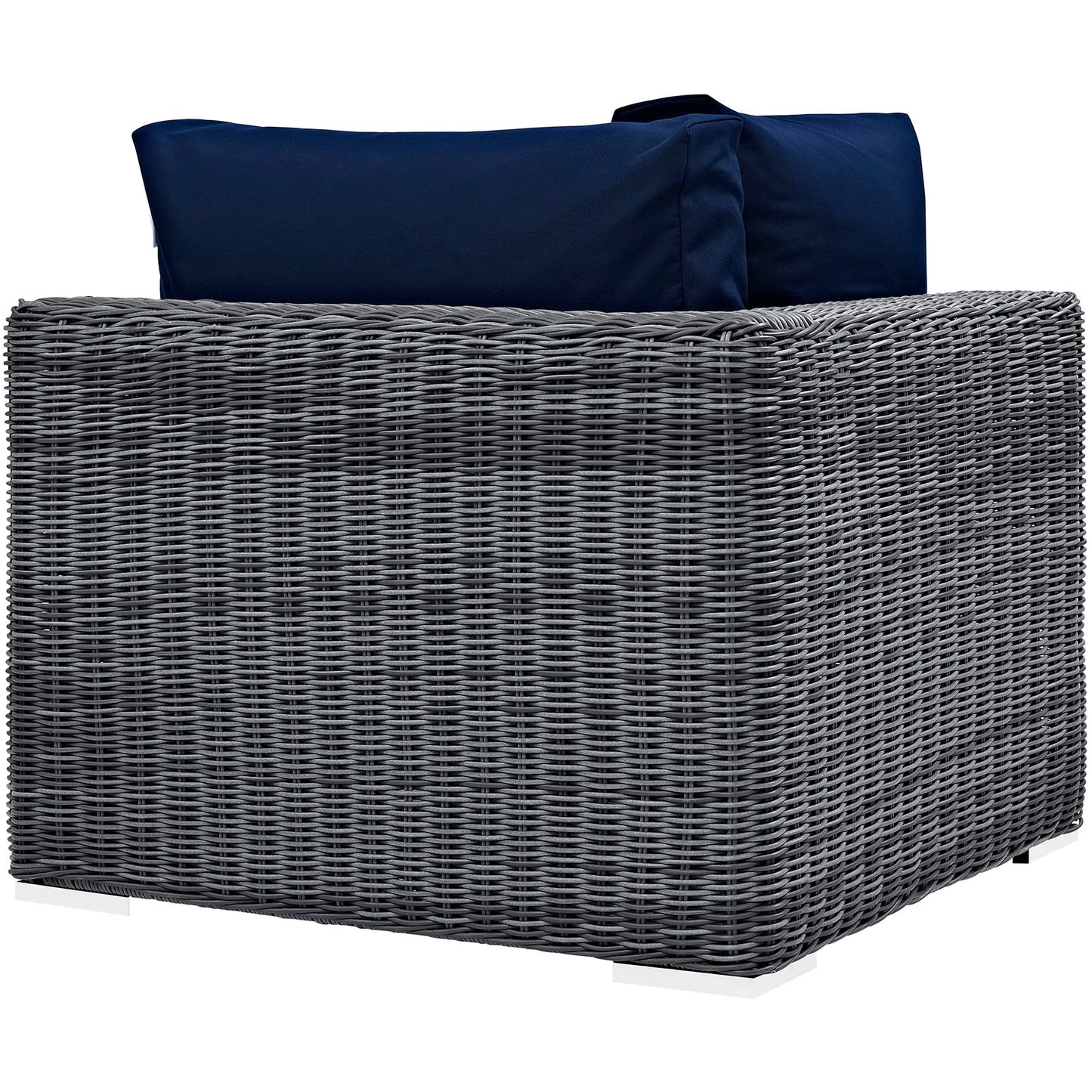 Modway Outlet Summon Outdoor Patio Sunbrella? Corner by Modway Outdoor Furniture Furniture Canvas Navy - EEI-1870-GRY-NAV
