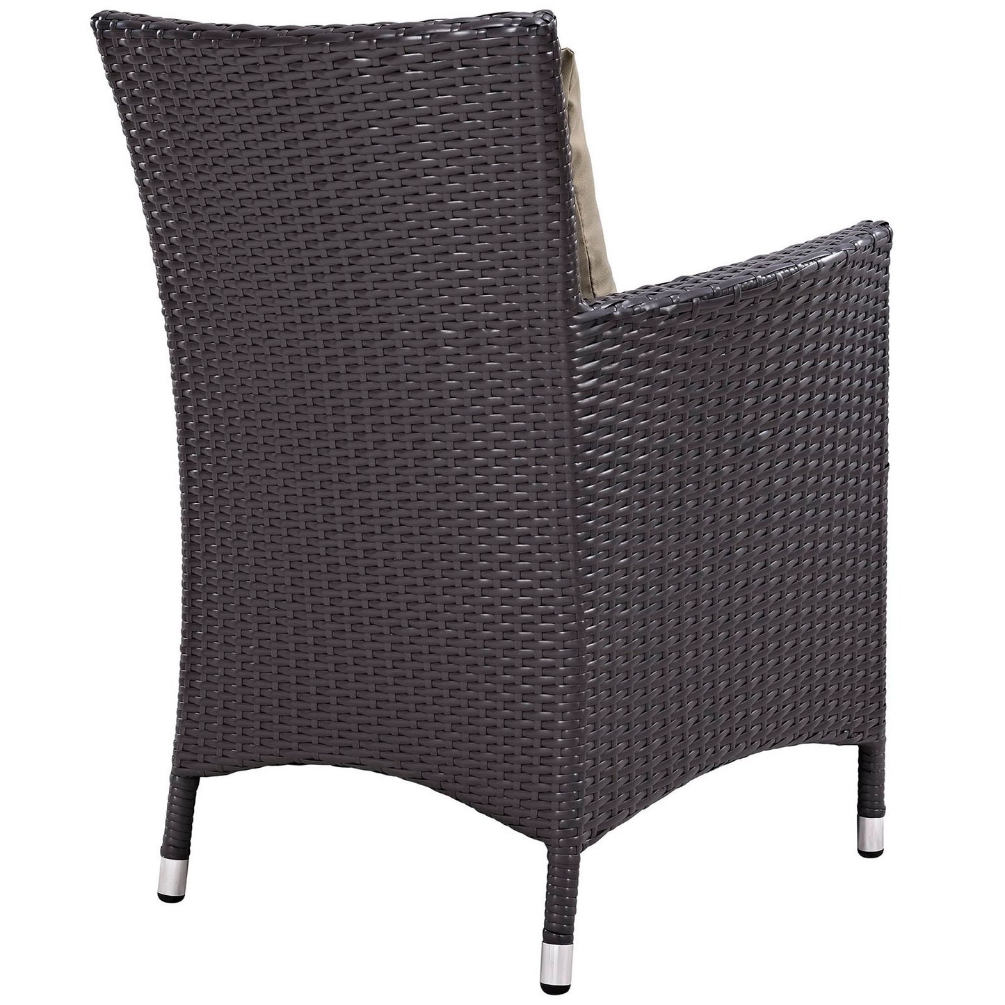 Modway Outlet Convene Dining Outdoor Patio Armchair by Modway Outdoor Furniture Furniture Espresso Mocha - EEI-1913-EXP-MOC