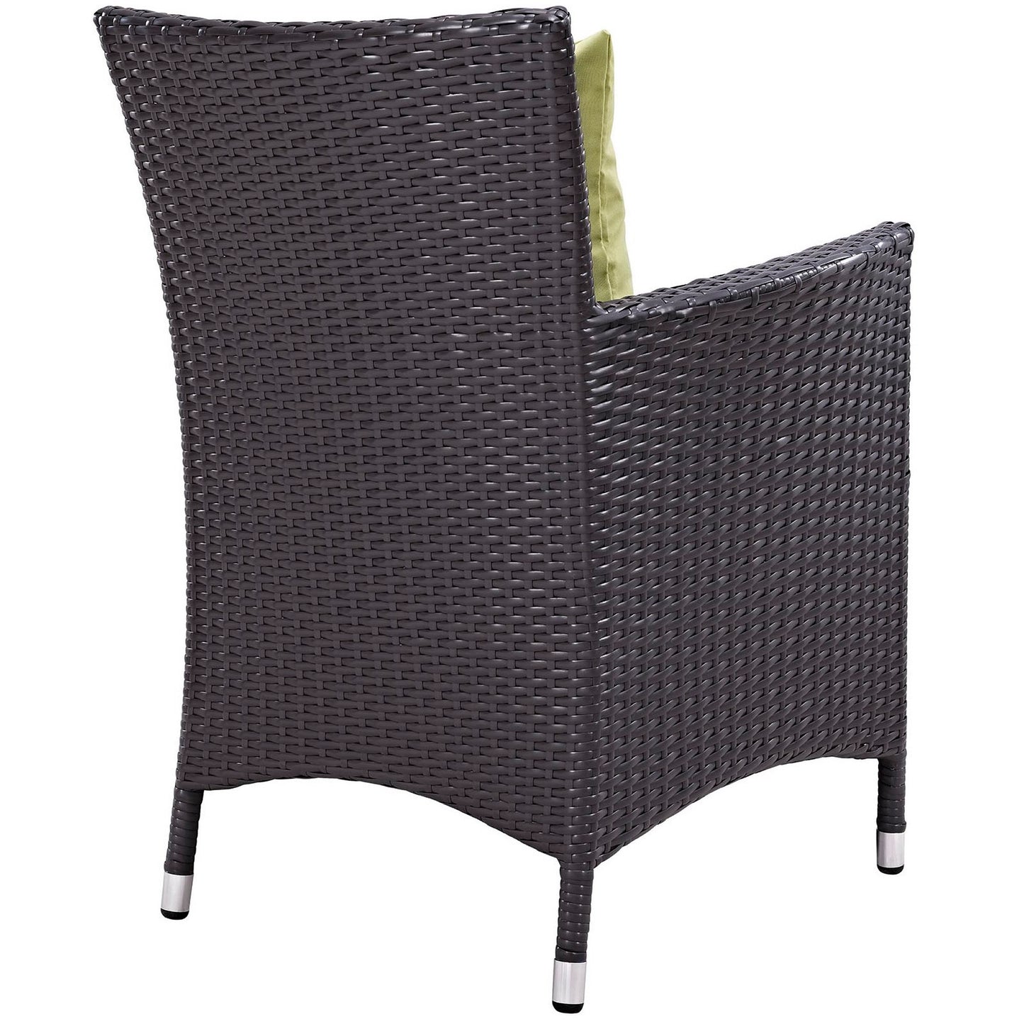 Modway Outlet Convene Dining Outdoor Patio Armchair by Modway Outdoor Furniture Furniture Espresso Peridot - EEI-1913-EXP-PER