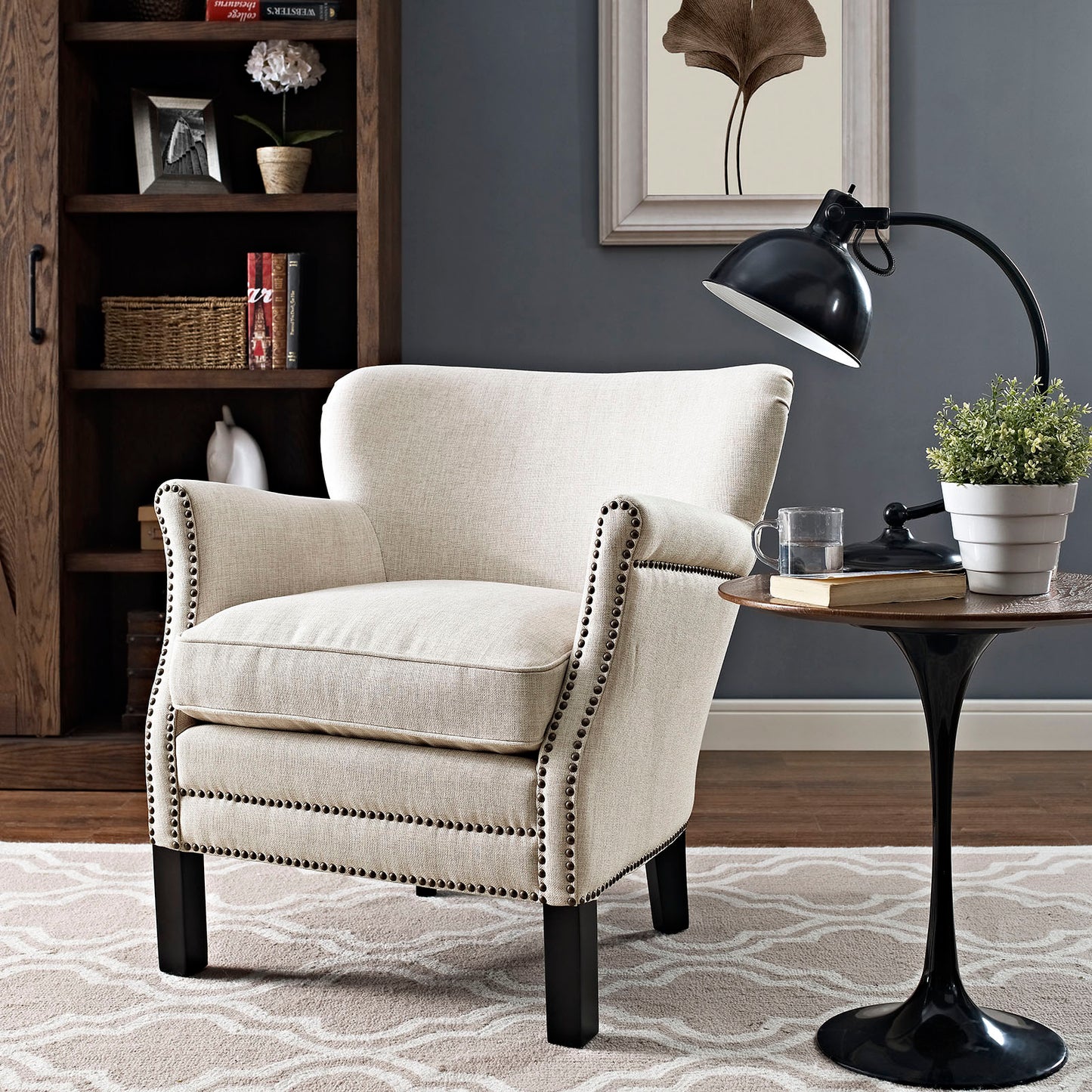 Modway Outlet Key Upholstered Fabric Armchair by Modway Living Room Furniture Sand - EEI-2152-SAN